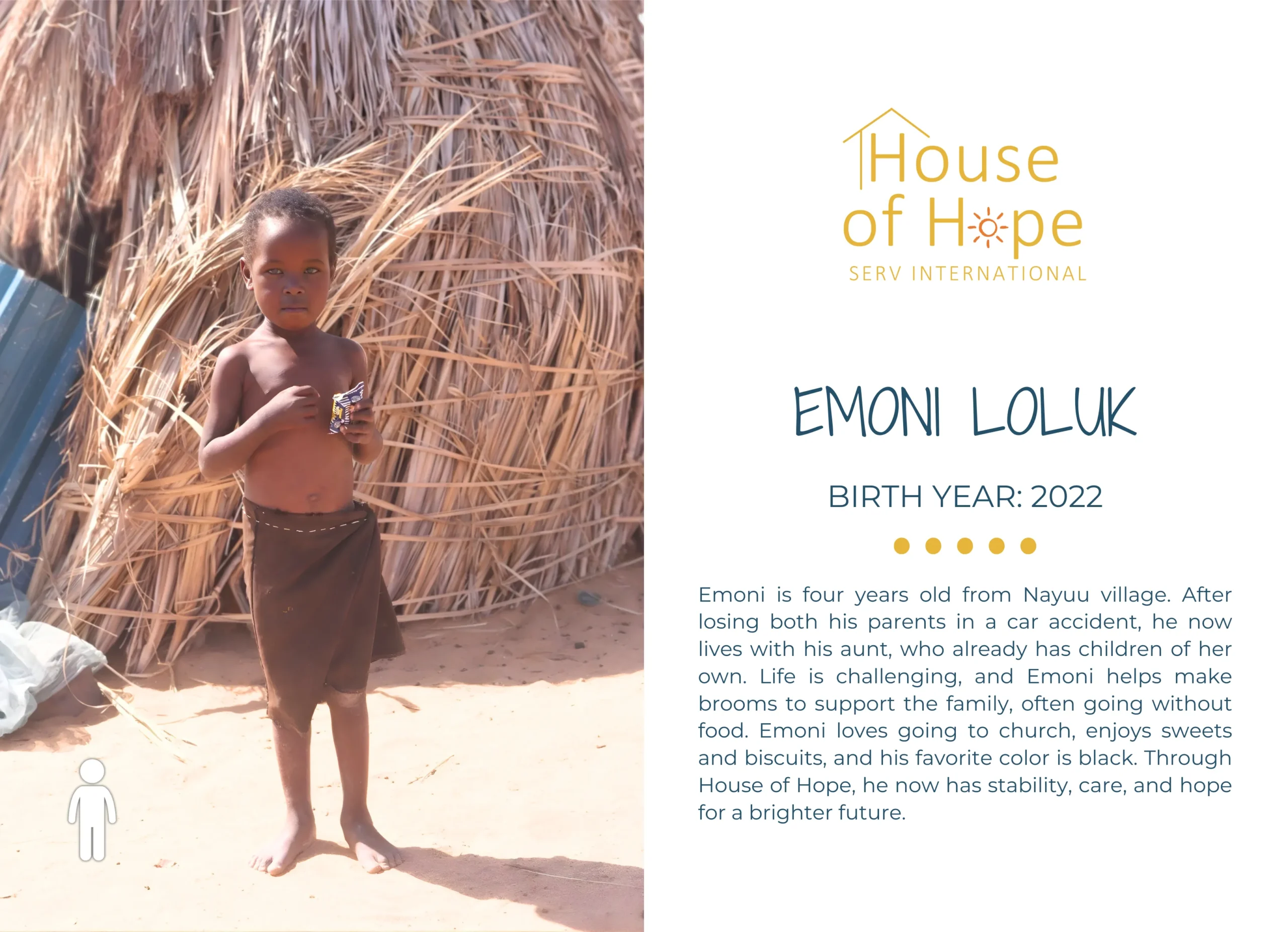 Emoni Loluk, seeking a sponsor at House of Hope