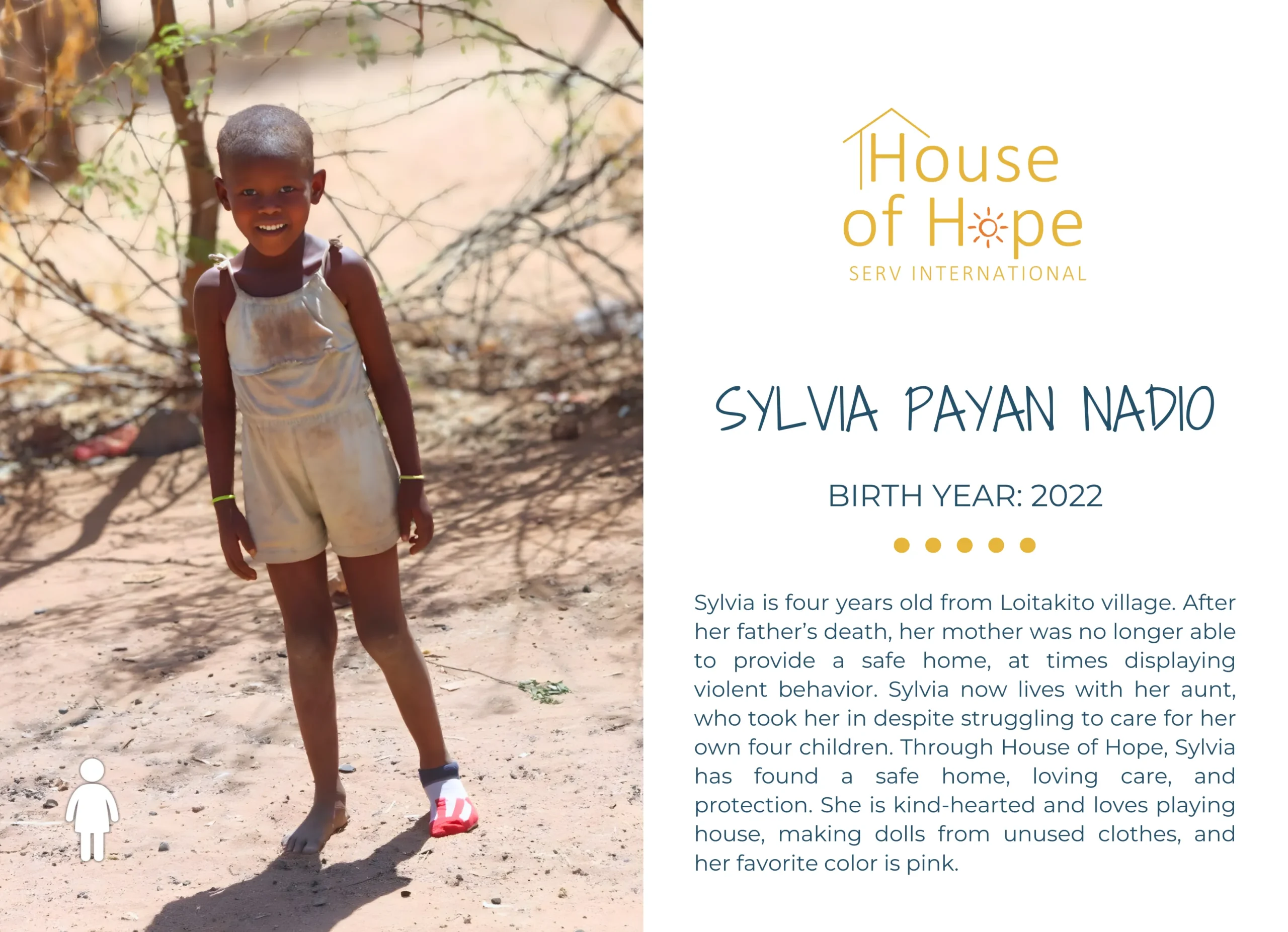 Sylvia Payan Nadio, seeking a sponsor at House of Hope